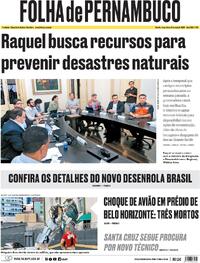 Capa do jornal Folha de Pernambuco 05/05/2026