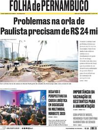 Capa Jornal Folha de Pernambuco