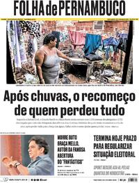 Capa do jornal Folha de Pernambuco 06/05/2026