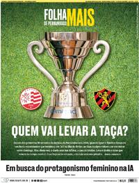Capa do jornal Folha de Pernambuco 07/03/2026