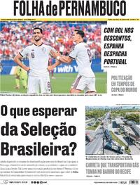 Capa Folha de Pernambuco 07/07/2026