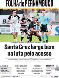 Capa Jornal Folha de Pernambuco