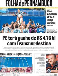 Capa Folha de Pernambuco 08/07/2026