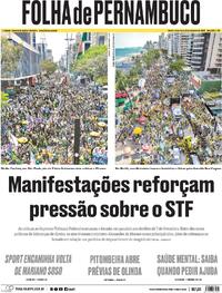 Capa Folha de Pernambuco 08/09/2026