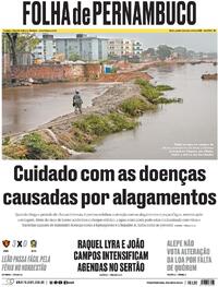 Capa do jornal Folha de Pernambuco 09/04/2026