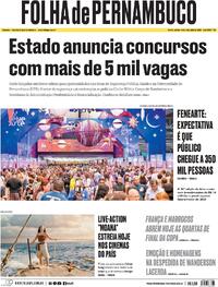 Capa Folha de Pernambuco 09/07/2026