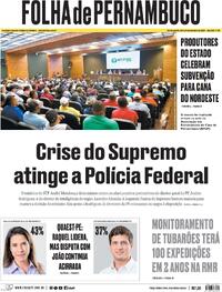 Capa Jornal Folha de Pernambuco