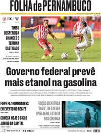 Capa Folha de Pernambuco 10/06/2026
