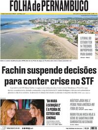 Capa Folha de Pernambuco 10/09/2026