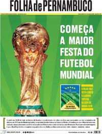 Capa Jornal Folha de Pernambuco