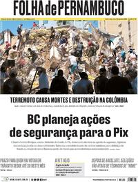 Capa Folha de Pernambuco 11/08/2026