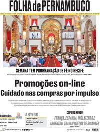 Capa Folha de Pernambuco 13/07/2026