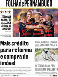 Capa do jornal Folha de Pernambuco 16/04/2026