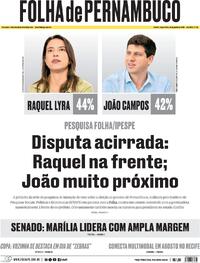 Capa do jornal Folha de Pernambuco 16/06/2026