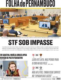 Capa Folha de Pernambuco 16/09/2026