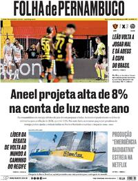 Capa do jornal Folha de Pernambuco 18/03/2026