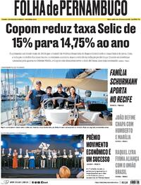 Capa do jornal Folha de Pernambuco 19/03/2026