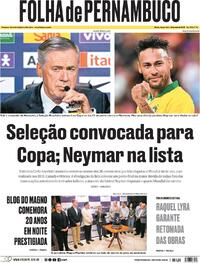 Capa Folha de Pernambuco 19/05/2026