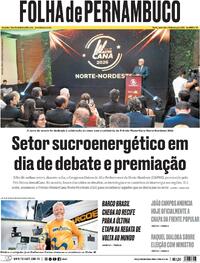 Capa do jornal Folha de Pernambuco 20/03/2026