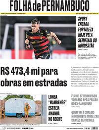 Capa Folha de Pernambuco 20/05/2026