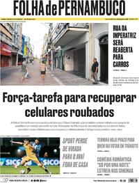 Capa Folha de Pernambuco 20/08/2026