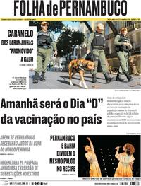 Capa Folha de Pernambuco 21/08/2026
