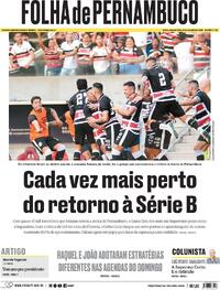 Capa Jornal Folha de Pernambuco