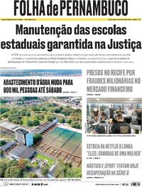 Capa Folha de Pernambuco 22/07/2026