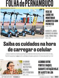 Capa do jornal Folha de Pernambuco 23/04/2026