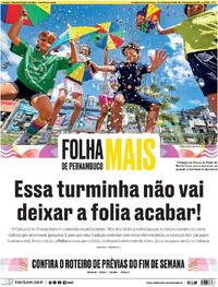 Capa do jornal Folha de Pernambuco 24/01/2026