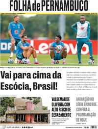 Capa Jornal Folha de Pernambuco
