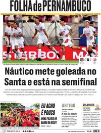 Capa do jornal Folha de Pernambuco 26/01/2026