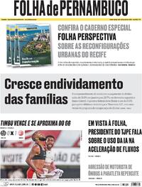 Capa do jornal Folha de Pernambuco 28/04/2026