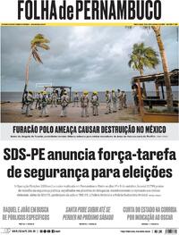 Capa Jornal Folha de Pernambuco