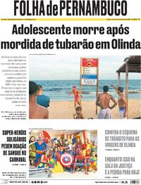 Capa do jornal Folha de Pernambuco 30/01/2026