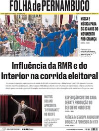 Capa Folha de Pernambuco 31/07/2026