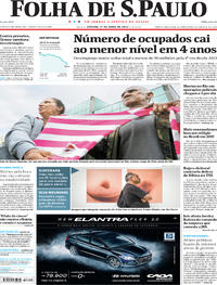 Capa do jornal Folha de S.Paulo 01/04/2017