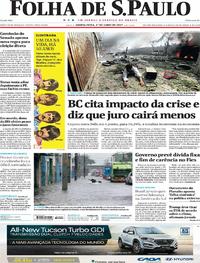 Capa do jornal Folha de S.Paulo 01/06/2017