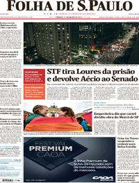 Capa do jornal Folha de S.Paulo 01/07/2017