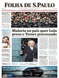 Capa do jornal Folha de S.Paulo 02/10/2017