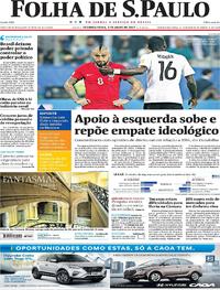 Capa do jornal Folha de S.Paulo 03/07/2017