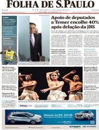 Capa do jornal Folha de S.Paulo 04/08/2017