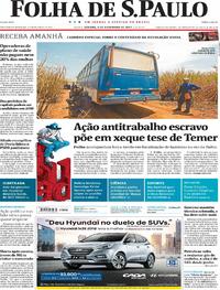 Capa do jornal Folha de S.Paulo 04/11/2017