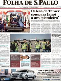 Capa do jornal Folha de S.Paulo 05/10/2017
