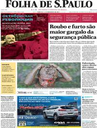 Capa do jornal Folha de S.Paulo 05/11/2017