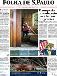Capa do jornal Folha de S.Paulo 07/03/2017