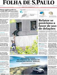 Capa do jornal Folha de S.Paulo 08/06/2017