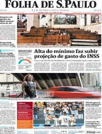 Capa do jornal Folha de S.Paulo 10/04/2017