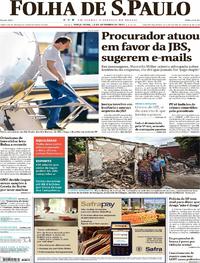 Capa do jornal Folha de S.Paulo 12/09/2017