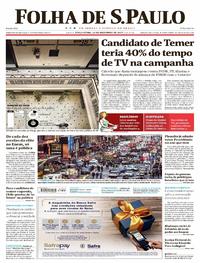 Capa do jornal Folha de S.Paulo 12/12/2017